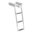 Under Platform Shelved Telescoping Ladder - Stainless Steel