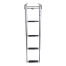Under Platform Shelved Telescoping Ladder - Stainless Steel