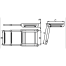 Under Platform Shelved Telescoping Ladder - Stainless Steel