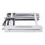 Under Platform Shelved Telescoping Ladder - Stainless Steel