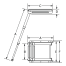 Wide Mount Under Platform 3 Step Ladder, Spring Loaded - Stainless Steel