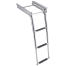Wide Mount Under Platform 3 Step Ladder, Spring Loaded - Stainless Steel