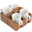 Four Mug Holder - Teak