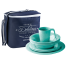 Harmony - Aqua Melamine Tableware Pack , 6 People - 24 pc