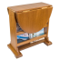 folded of Whitecap Industries Small Drop Teak Leaf Table