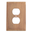 60170 of Whitecap Industries Teak Duplex Outlet Cover