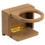 62602 of Whitecap Industries Teak Folding Drink Holder - Sized for Cans in Cozies & Water Bottles