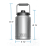 Dimensions of Yeti Coolers Rambler Insulated Half Gallon Jug
