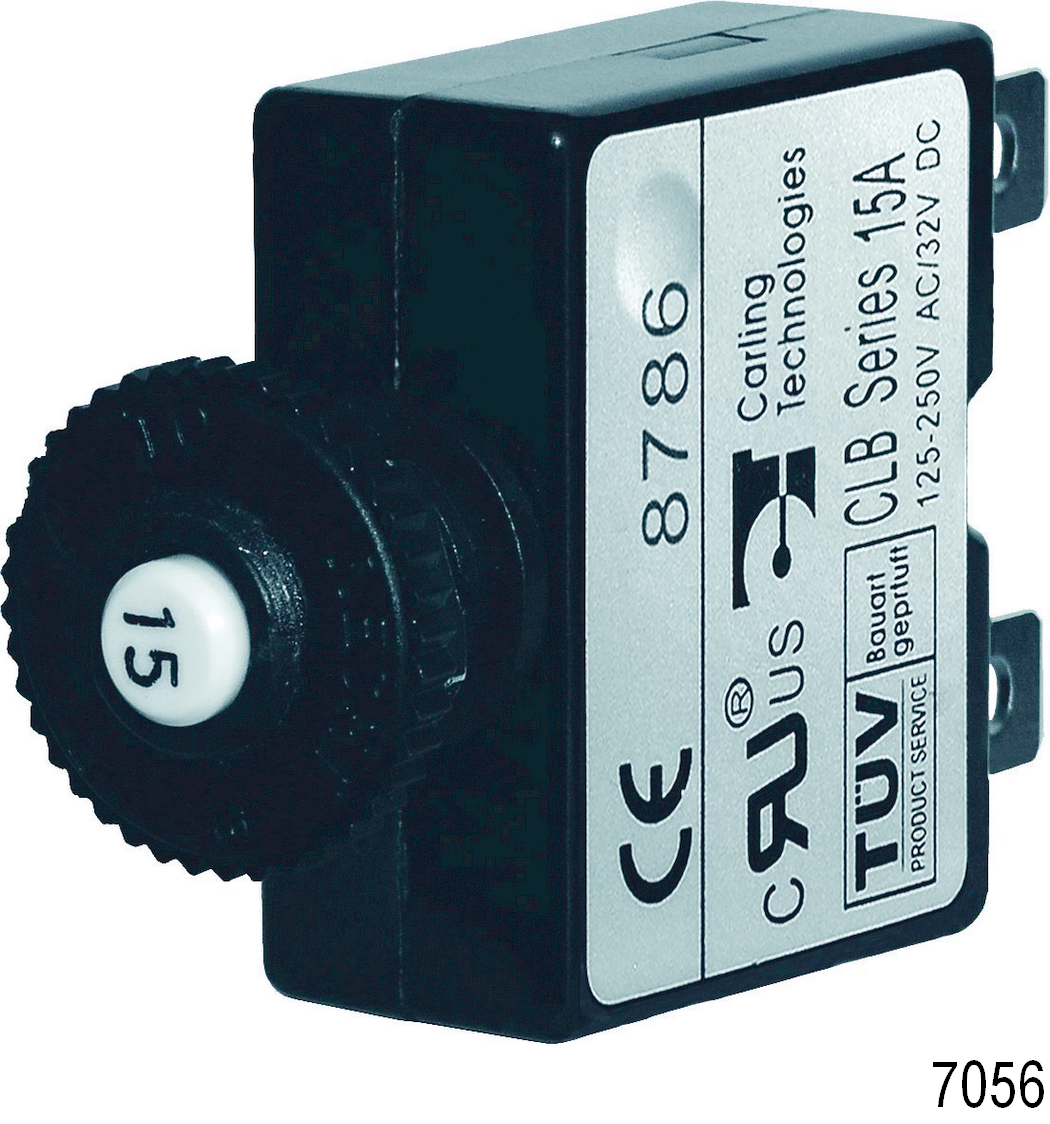 Blue Sea 7056-BSS Ckt Brkr Push Button 15A