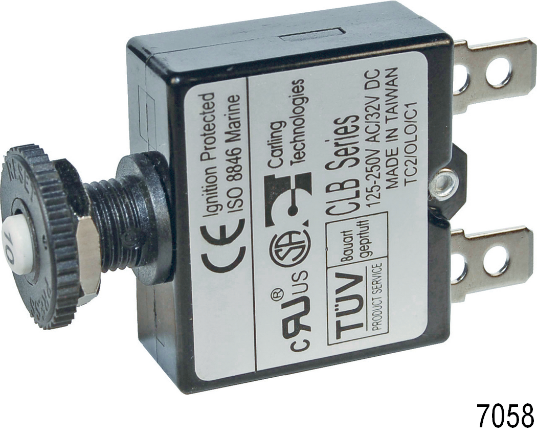 Blue Sea 7058-BSS Ckt Brkr Push Button 25A