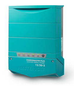 Mastervolt ChargeMaster Plus 12V multi-stage smart battery charger for marine applications.