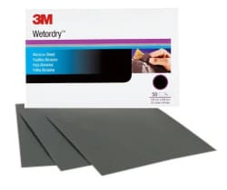 3M Wetordry silicon carbide sandpaper sheets for wet sanding boat gelcoat