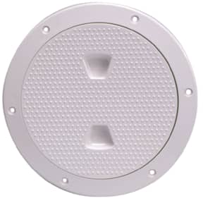 6IN WHT SCREW OUT DECK PLATE