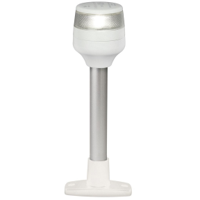 NaviLED 360 Compact All Round White 8" Pole Navigation Lamp, White Base