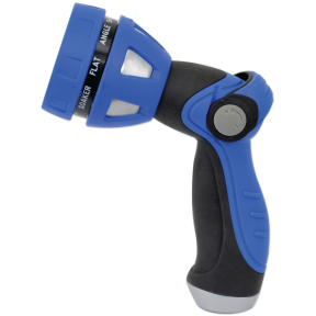 Thumb Lever Nozzle with Metal Body & 9 Pattern Adjustable Spray Head