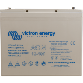 Front of Victron Energy AGM Super Cycle Battery, 170 amp