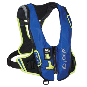 Onyx Impulse A/M-33 All Clear Harness Inflatable PFD, Blue