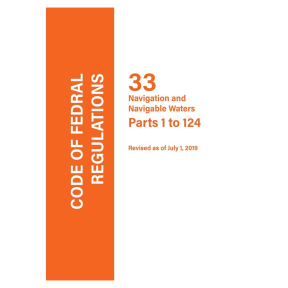 cfr33a of Nautical Books Code of Federal Regulations CFR 33