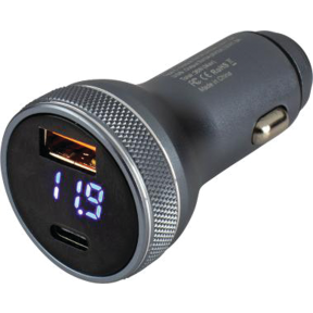USB 3.0 & USB-C Power Plug With Voltmeter