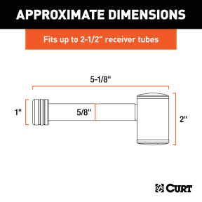 5/8" Hitch Lock (2" or 2-1/2" Receiver, Right-Angle, Chrome)