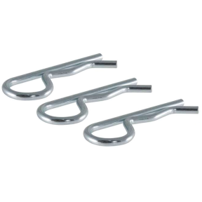 Hitch Clips Fits 1/2" or 5/8" Pin, Zinc, 3-Pack