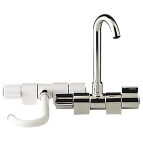 Compact Ceramic Mixer with Fold &amp; Swivel Spout