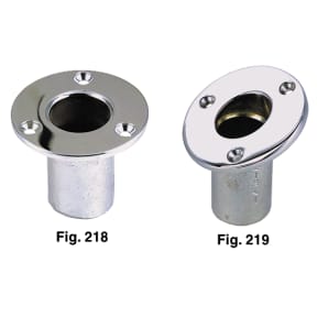 Flush Mount Flag Pole Sockets - Bow and Stern