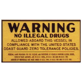 Drug Warning Plaque
