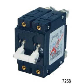 AC/DC Double Pole Circuit Breakers, 15A Black