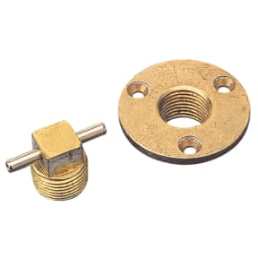 BRONZE GARBOARD DRAIN W/SS T-HANDLE