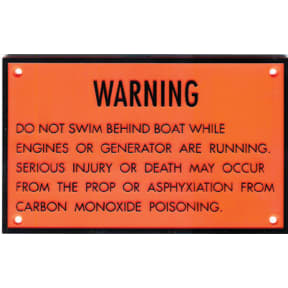 Carbon Monoxide Warning Plaque