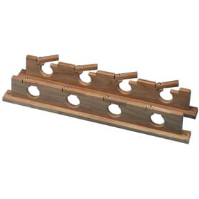 Teak Lock-In Four Rod Storage Rack