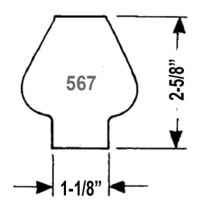 CHIMNEY 1-1/8INX2-5/8IN