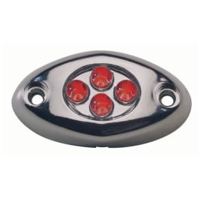 CHROME SURFACE LIGHT 4 RED LED