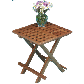FOLD-AWAY TABLE-GRATE TOP