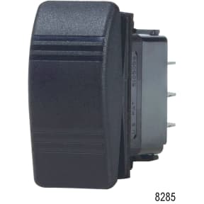 Contura Rocker Switch, Black (SPDT) - Action (ON) - OFF - ON