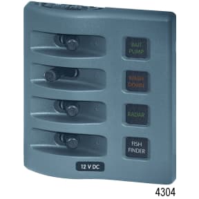 WeatherDeck Water Resistant Panels, 4 Position Breaker Panel Gray