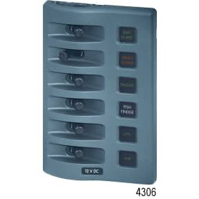 WeatherDeck Water Resistant Panels, 4 Position Breaker Panel Gray