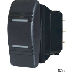 Contura Rocker Switch, Black (SPDT) - Action (ON) - OFF - ON