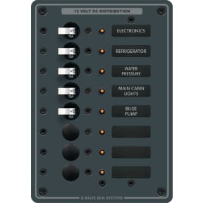 DC 8 Position Circuit Breaker Panel