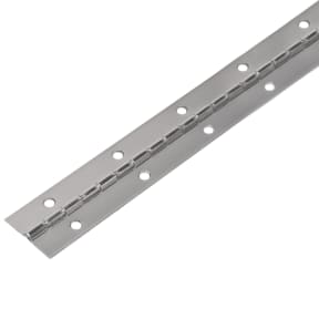 Continuous Piano Hinge - Stainless Steel, Round Holes