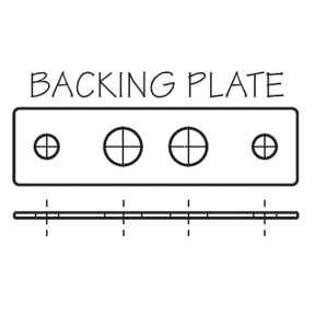 BAcking Plate for S-Style Pull-Up Cleat - Stud Mount