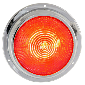 5.5IN LED DOME LIGHT CHRM RED/WHITE