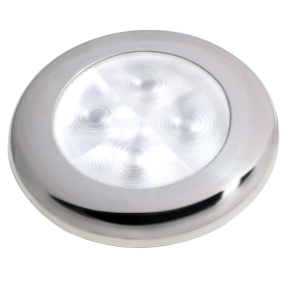 Slim Line LED Round Lamp - Warm White, Stainless