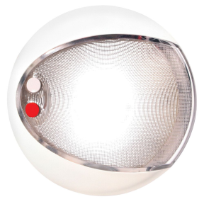 EuroLED 130 Touch Dome Light - Cool White/Red, White Shroud