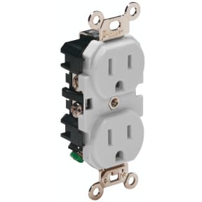 15A 125V GRY STRAIGHT BLADE RECEPTACLE