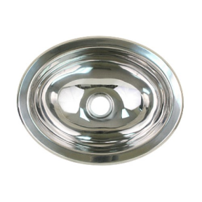 Oval Basin with Mirror Finish - 13-1/4" x 10-1/2"