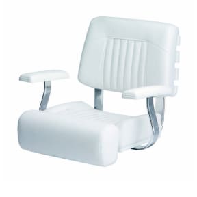 WHT FLIP-UP BOLSTER SEAT W/ARMS