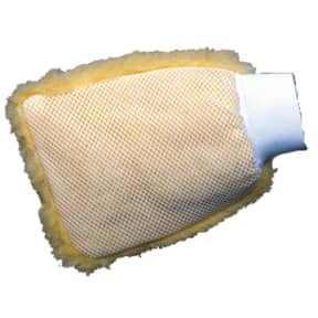 Synthetic Wool Wash Mitt with Mesh Fibers
