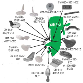 Yamaha Anodes - Zinc